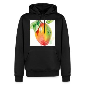 Mangue - Sweat à capuche Premium bio Homme - noir - Devant - Nico (187cm)