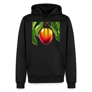 Mangue - Sweat à capuche Premium bio Homme - noir - Devant - Nico (187cm)