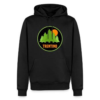 Trentin - Sweat à capuche Premium bio Homme - noir - Devant - Nico (187cm)