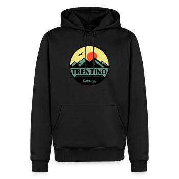 Trentin - Sweat à capuche Premium bio Homme - noir - Devant - Nico (187cm)