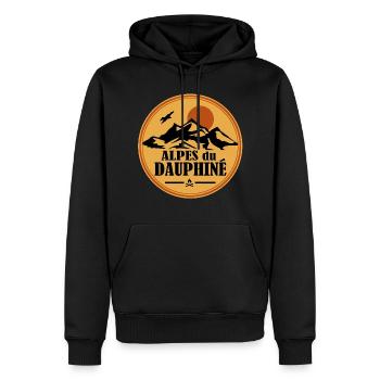 Alpes du Dauphine - Männer Premium Bio Hoodie - Schwarz - Vorne - Nico (187cm)