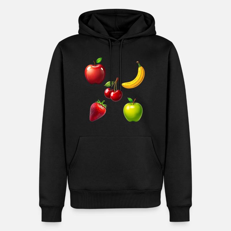 Fruit - Sweat à capuche Premium bio Homme - noir