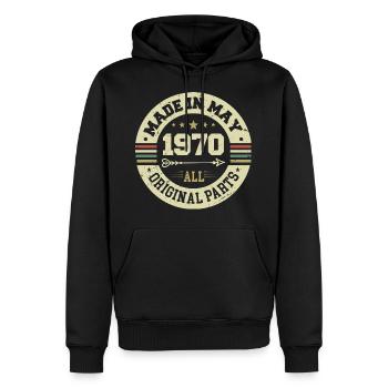 Mai 1970 Jahrestag Mai 1970 Geburtstag May 1970 - Männer Premium Bio Hoodie - Schwarz - Vorne - Nico (187cm)