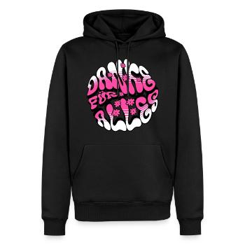 Danke für alles - Männer Premium Bio Hoodie - Schwarz - Vorne - Nico (187cm)