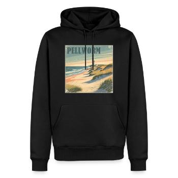 Pellworm Nordsee Strand - Männer Premium Bio Hoodie - Schwarz - Vorne - Nico (187cm)
