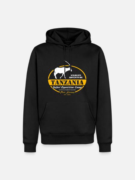 Tanzania - Antelope - Men’s Premium Organic Hoodie - black