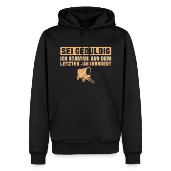 Sei geduldig Letztes Jahrhundert Alter Mann - Männer Premium Bio Hoodie - Schwarz - Vorne - Nico (187cm)