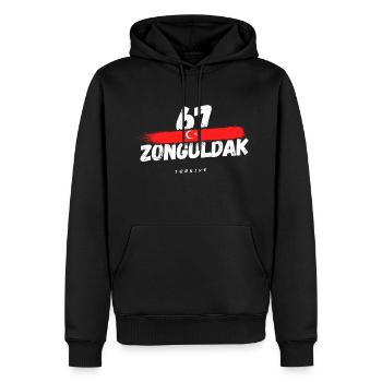 67 Zonguldak Türkei Türkiye - Männer Premium Bio Hoodie - Schwarz - Vorne - Nico (187cm)
