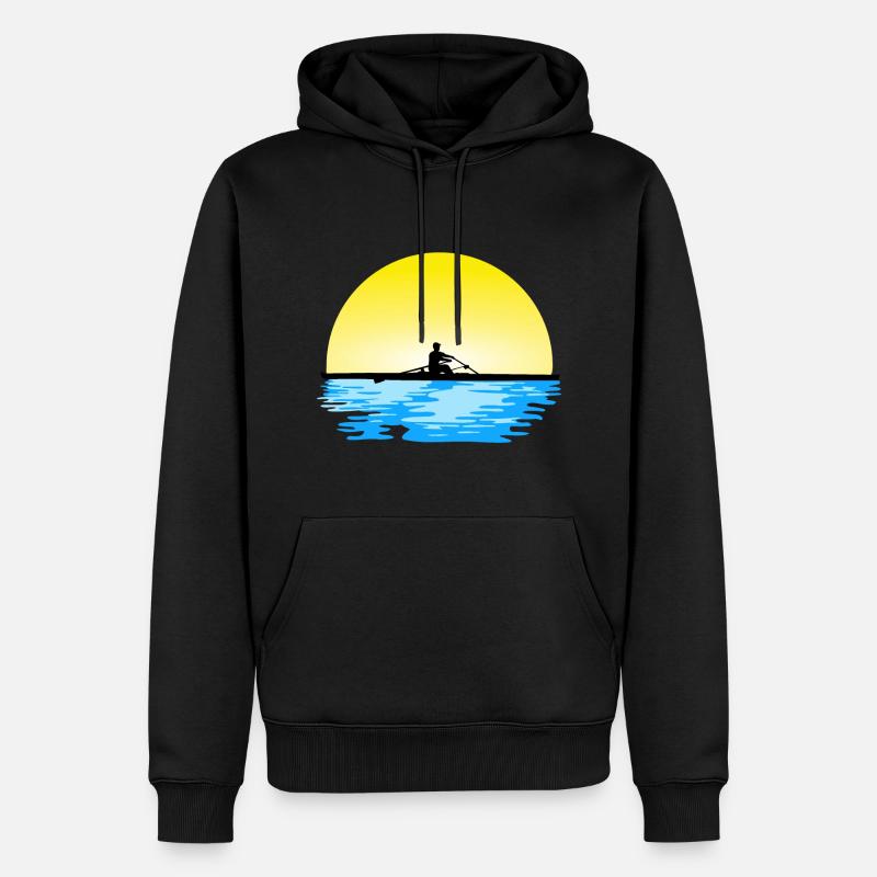 Aviron - Rameur - Rameurs - Sweat à capuche Premium bio Homme - noir