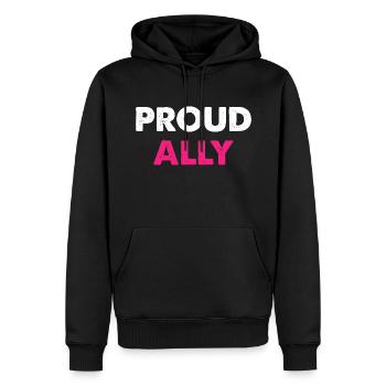 Fier allié - Sweat à capuche Premium bio Homme - noir - Devant - Nico (187cm)