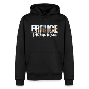 Souvenir Reise Fontainebleau Frankreich - Männer Premium Bio Hoodie - Schwarz - Vorne - Nico (187cm)