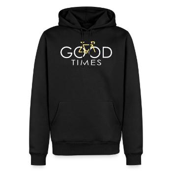 Bike Good Times - Men’s Premium Organic Hoodie - black - Front - Nico (187cm)