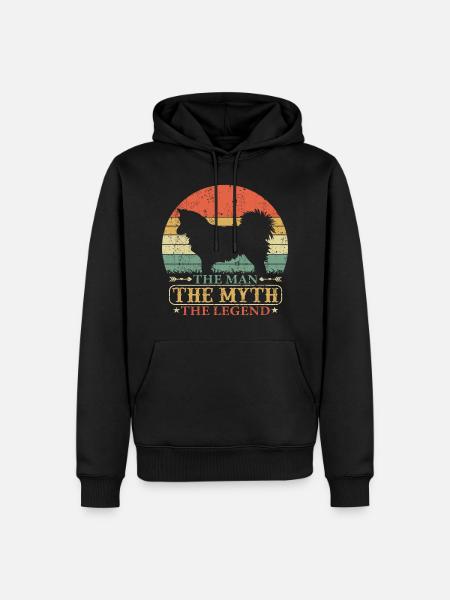 Icelandic Dog Papa Saying - Men’s Premium Organic Hoodie - black