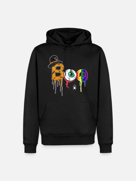 Halloween Boo Hexe Zombie Gay Pride LGBT - Männer Premium Bio Hoodie - Schwarz