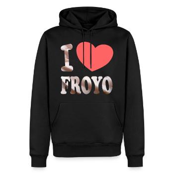 I Love Froyo - Men’s Premium Organic Hoodie - black - Front - Nico (187cm)