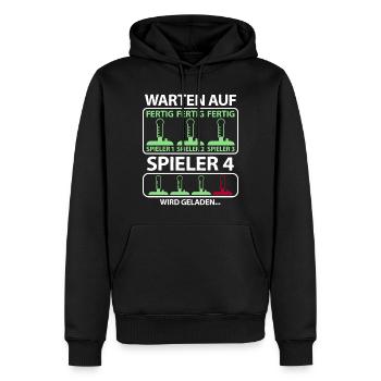 Schwangerschaft verkünden Baby 4 Kind viertes - Männer Premium Bio Hoodie - Schwarz - Vorne - Nico (187cm)