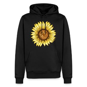Sonnenblume Grafik Sommer Urlaub Urlaub Geschenk - Männer Premium Bio Hoodie - Schwarz - Vorne - Nico (187cm)