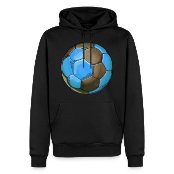 Handball Sticker - Männer Premium Bio Hoodie - Schwarz - Vorne - Nico (187cm)