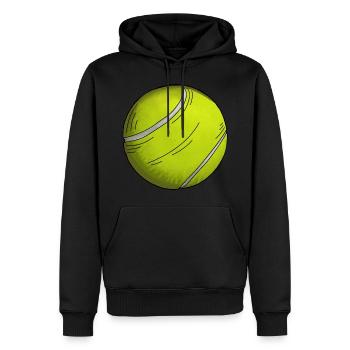 Tennis Ball Sticker Colorful Tennis Balls Illustration - Men’s Premium Organic Hoodie - black - Front - Nico (187cm)