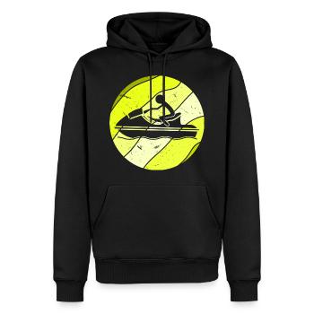 Jetski Rétro - Sweat à capuche Premium bio Homme - noir - Devant - Nico (187cm)