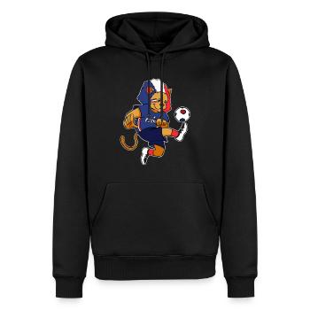 Supporter équipe de france coupe du monde football - Sweat à capuche Premium bio Homme - noir - Devant - Nico (187cm)