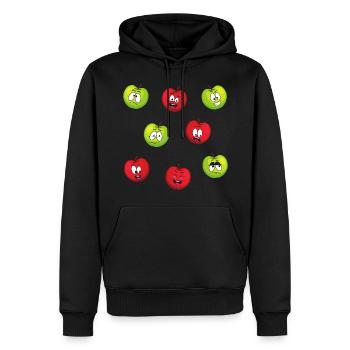Pommes - Sweat à capuche Premium bio Homme - noir - Devant - Nico (187cm)