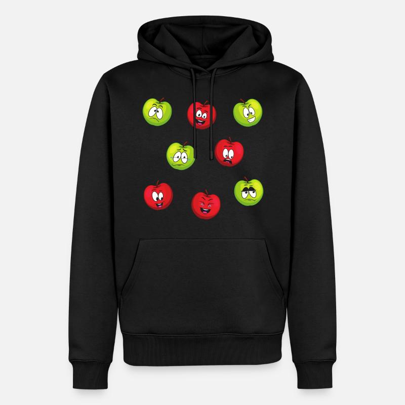 Äpfel - Männer Premium Bio Hoodie - Schwarz