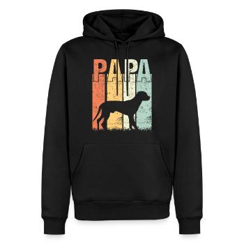 Schwarzwildbracke Slovenský Kopov Papa - Männer Premium Bio Hoodie - Schwarz - Vorne - Nico (187cm)