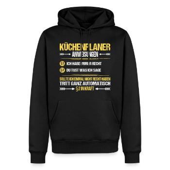 Küchenplaner Küchenfachberater Beruf Job Spruch - Männer Premium Bio Hoodie - Schwarz - Vorne - Nico (187cm)