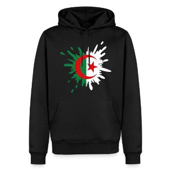 Algerian flag Algeria to the Algerian - Men’s Premium Organic Hoodie - black - Front - Nico (187cm)