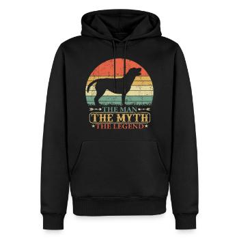 Borador Mix Hund Papa Dad Herrchen Vintage - Männer Premium Bio Hoodie - Schwarz - Vorne - Nico (187cm)