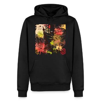Tour Eiffel Paris avec l’amour de la France et de la - Sweat à capuche Premium bio Homme - noir - Devant - Nico (187cm)