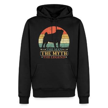 Chug Dog Dad Vintage pour Master Papa - Sweat à capuche Premium bio Homme - noir - Devant - Nico (187cm)