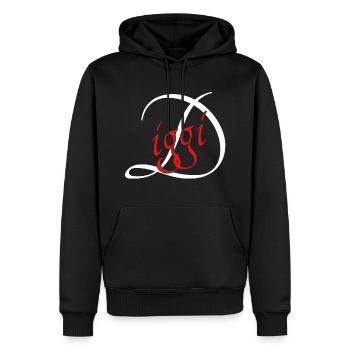 Diggi diggi - Männer Premium Bio Hoodie - Schwarz - Vorne - Nico (187cm)