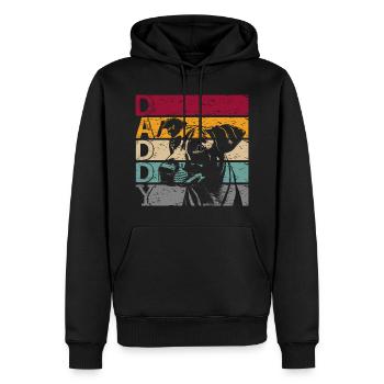 Mountain Cur Hund Dad Daddy Papa Herrchen Vintage - Männer Premium Bio Hoodie - Schwarz - Vorne - Nico (187cm)