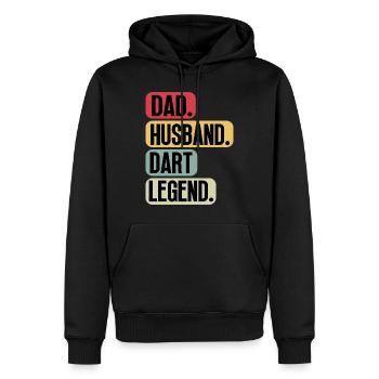 Dart Dad Papa Ehemann Sprüche Lustige Witzig Humor - Männer Premium Bio Hoodie - Schwarz - Vorne - Nico (187cm)
