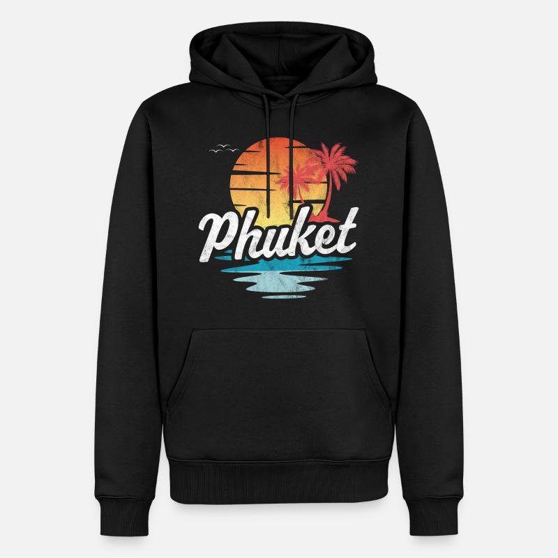 Phuket - Männer Premium Bio Hoodie - Schwarz