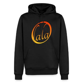 O - Männer Premium Bio Hoodie - Schwarz - Vorne - Nico (187cm)