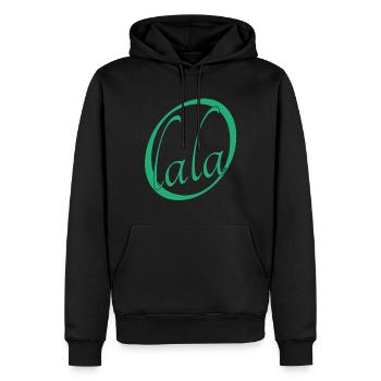 Oh lala, lustiger Spruch, cooler Spruch - Männer Premium Bio Hoodie - Schwarz - Vorne - Nico (187cm)