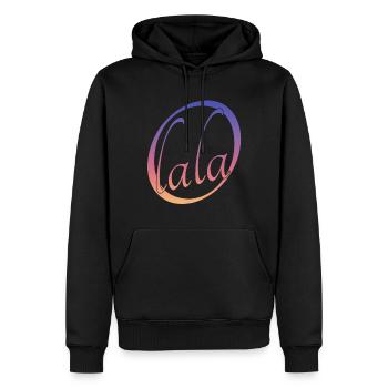 O lala - Männer Premium Bio Hoodie - Schwarz - Vorne - Nico (187cm)