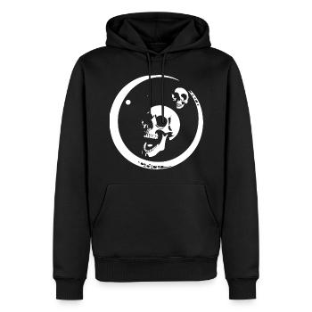 Horror Skull Skull Art Skull Gothic Heavy Metal - Men’s Premium Organic Hoodie - black - Front - Nico (187cm)