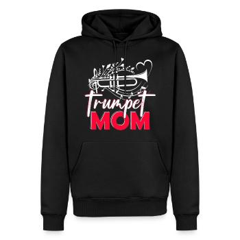 Trompette maman drôle Tuba Marching Band Mama - Sweat à capuche Premium bio Homme - noir - Devant - Nico (187cm)
