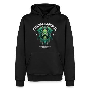 Crâne Crâne Squelette Sombre Sombre - Sweat à capuche Premium bio Homme - noir - Devant - Nico (187cm)
