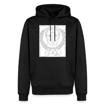 Julius Caesar SPQR imperium romanum Rom Cäsar rome - Männer Premium Bio Hoodie - Schwarz - Vorne - Nico (187cm)