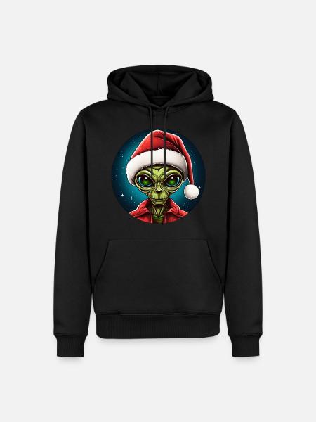 Aliens Christmas - Men’s Premium Organic Hoodie - black