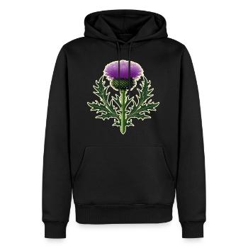 Wunderschöne Distel alls Wappen I - Männer Premium Bio Hoodie - Schwarz - Vorne - Nico (187cm)