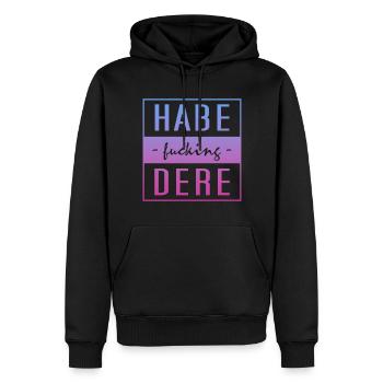 habe dere, minga, oberbayern, bayern - Männer Premium Bio Hoodie - Schwarz - Vorne - Nico (187cm)