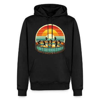 Gaga Ball Dodgeball Gagaball Spieler Gaga Ball - Männer Premium Bio Hoodie - Schwarz - Vorne - Nico (187cm)