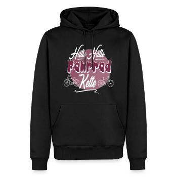 Hätte Hätte Fahrrad Kette - Männer Premium Bio Hoodie - Schwarz - Vorne - Nico (187cm)
