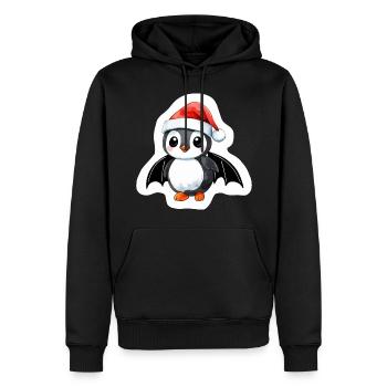 Fledermaus Weihnachten - Männer Premium Bio Hoodie - Schwarz - Vorne - Nico (187cm)